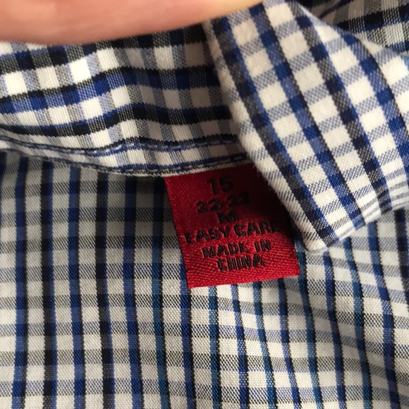 Men’s alfani fitted button down. Blue 15, 32-33 M - Picture 3 of 4